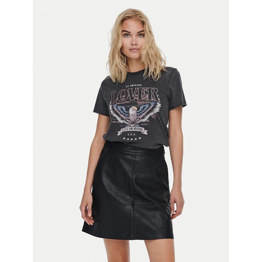 ONLY T-Shirt Lucy 15215721 Szary Regular Fit ze sklepu MODIVO w kategorii Bluzki damskie - zdjęcie 184277639