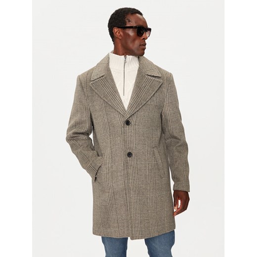 Guess Płaszcz wełniany M4BL14 WGGF0 Beżowy Regular Fit ze sklepu MODIVO w kategorii Płaszcze męskie - zdjęcie 184277675