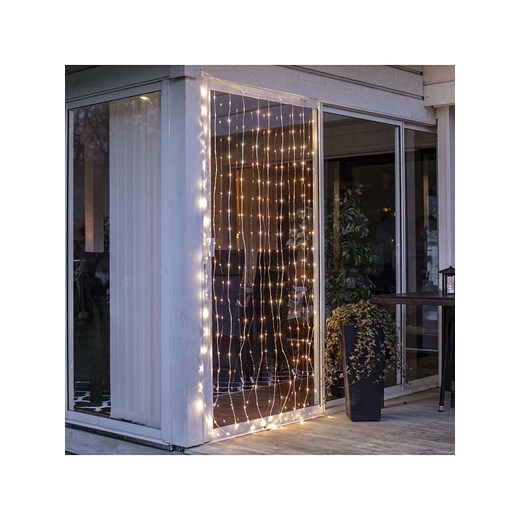 STAR Trading Zasłona świetlna LED &quot;Sherrie&quot; w kolorze ciepłej bieli - 200 x 100 cm ze sklepu Limango Polska w kategorii Oświetlenie led - zdjęcie 184278295