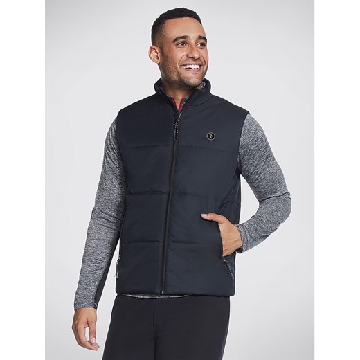Skechers Bezrękawnik Goshield Vest JA21 Czarny Regular Fit ze sklepu MODIVO w kategorii Kamizelki męskie - zdjęcie 184278898
