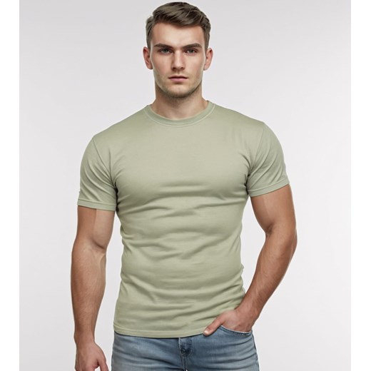 T-shirt premium bawełniany jasny zielony Recea ze sklepu Recea.pl w kategorii T-shirty męskie - zdjęcie 184278995