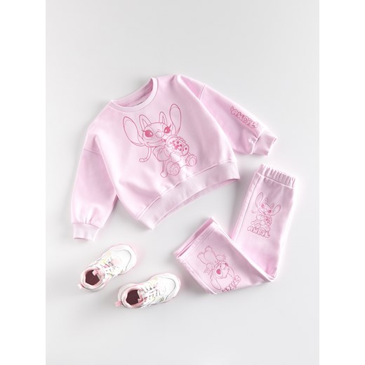 Reserved - Bluza Lilo i Stitch - pastelowy róż ze sklepu Reserved w kategorii Bluzy dziewczęce - zdjęcie 184279168