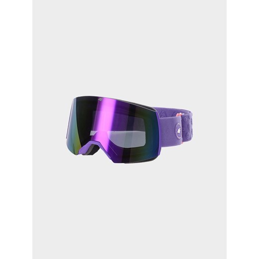Dziewczęce gogle narciarskie 4F 4FJWAW24AGOGF040 - fioletowe ze sklepu Sportstylestory.com w kategorii Okulary przeciwsłoneczne męskie - zdjęcie 184280345