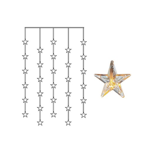 STAR Trading Zasłona świetlna LED &quot;Star Curtain&quot; w kolorze ciepłej bieli - 120 x 90 cm ze sklepu Limango Polska w kategorii Oświetlenie led - zdjęcie 184280945