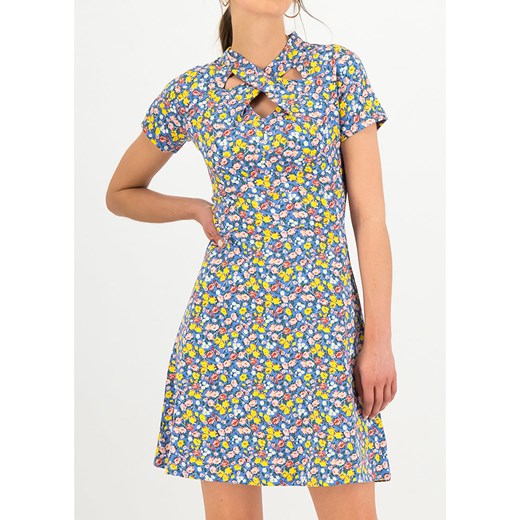 Blutsgeschwister Sukienka &quot;Secret Garden&quot; w kolorze niebiesko-żółtym ze sklepu Limango Polska w kategorii Sukienki - zdjęcie 184281298