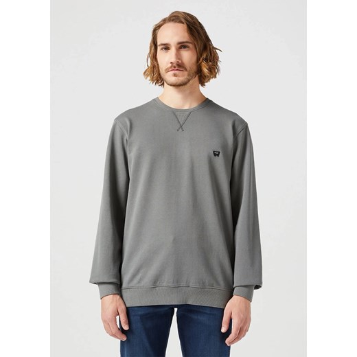 WRANGLER MĘSKA BLUZA WRANGLER SIGN OFF CREW GUN METAL 112350537 ze sklepu YouNeedit.pl w kategorii Bluzy męskie - zdjęcie 184283606