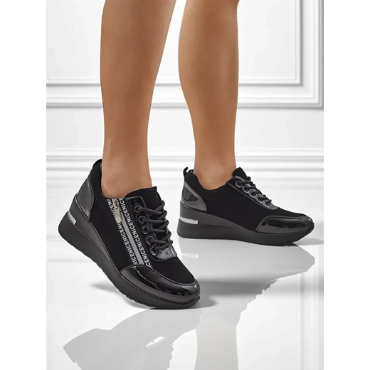 Royalfashion Sneakersy damskie na koturnie Elaqi ze sklepu royalfashion.pl w kategorii Buty sportowe damskie - zdjęcie 184283918