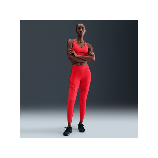 Damskie legginsy 7/8 z wysokim stanem Nike Pro Sculpt - Czerwony ze sklepu Nike poland w kategorii Spodnie damskie - zdjęcie 184284198