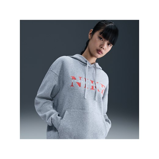 Damska bluza z kapturem o kroju oversize Nike Sportswear Phoenix Fleece - Szary ze sklepu Nike poland w kategorii Bluzy damskie - zdjęcie 184284239
