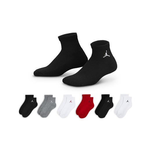 Skarpety do kostki dla dużych dzieci Jordan Everyday Essentials (6 par) - Czerwony ze sklepu Nike poland w kategorii Skarpetki dziecięce - zdjęcie 184284348