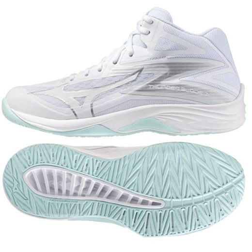 Buty do siatkówki Mizuno Thunder Blade Z Mid V1GC237540 białe ze sklepu ButyModne.pl w kategorii Buty sportowe damskie - zdjęcie 184285108