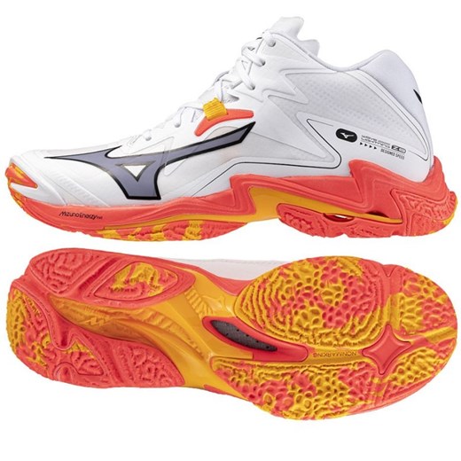 Buty do siatkówki Mizuno Wave Lightning Z8 Mid V1GA240598 białe ze sklepu ButyModne.pl w kategorii Buty sportowe męskie - zdjęcie 184285109