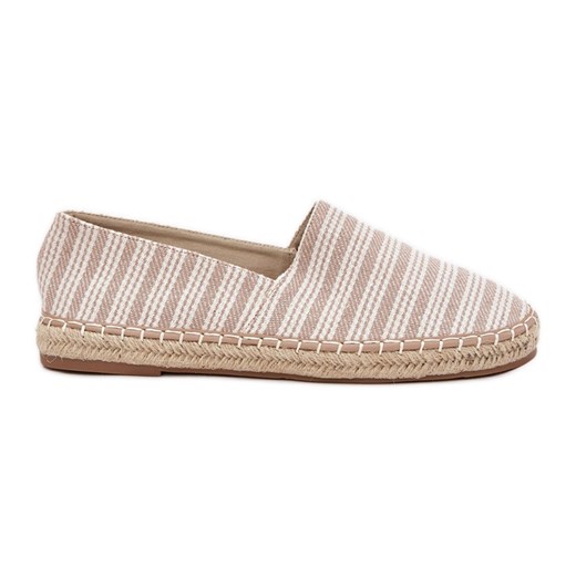 Espadryle Męskie Z Plecionką Beżowe beżowy ze sklepu ButyModne.pl w kategorii Espadryle męskie - zdjęcie 184285146