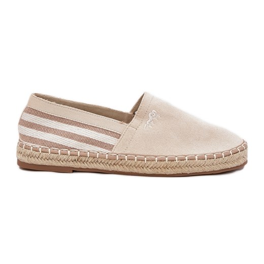 Męskie Espadryle Z Eko Zamszu Beżowe beżowy ze sklepu ButyModne.pl w kategorii Espadryle męskie - zdjęcie 184285155