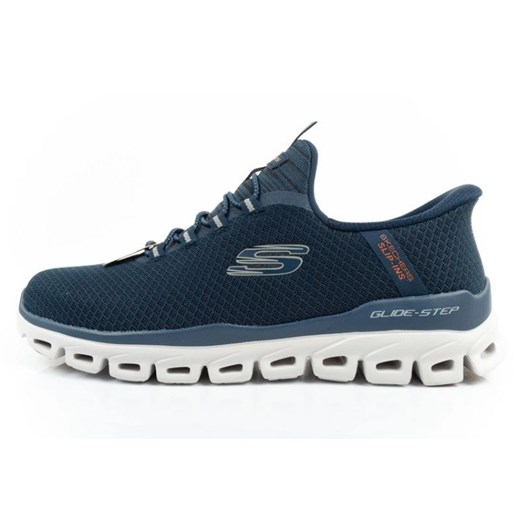 Buty Skechers Glide-Step Slip-Ins 233010/NVY niebieskie ze sklepu ButyModne.pl w kategorii Buty sportowe męskie - zdjęcie 184285217