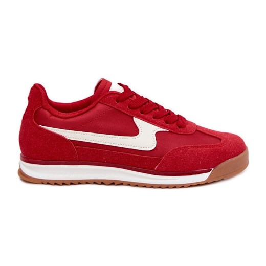 EVento Buty Sportowe Sneakersy Damskie Czerwone czarne ze sklepu ButyModne.pl w kategorii Buty sportowe damskie - zdjęcie 184285266