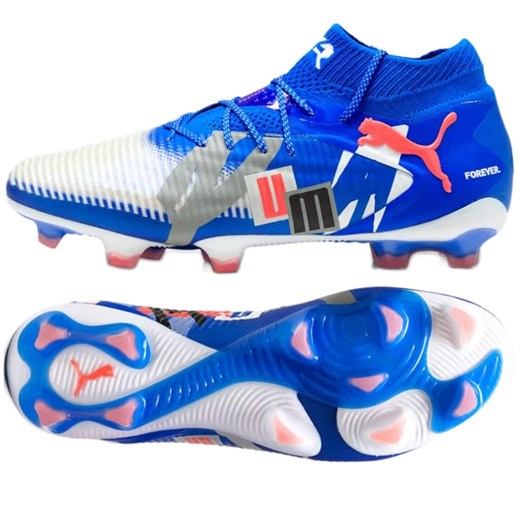 Buty piłkarskie Puma Future 8 Ultimate Forever Fg 108420-01 niebieskie ze sklepu ButyModne.pl w kategorii Buty sportowe męskie - zdjęcie 184285288