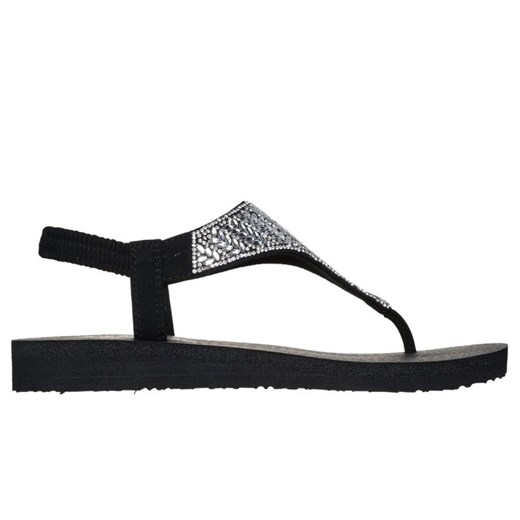 Sandały Skechers Meditation - Glamorous Muse W 119774-BLK czarne ze sklepu ButyModne.pl w kategorii Sandały damskie - zdjęcie 184285316