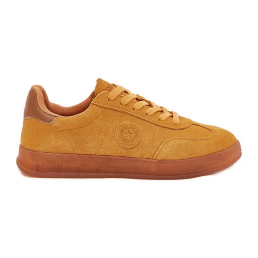 Zamszowe Sneakersy Damskie Big Star RR274846 HI-POLY System Żółte ze sklepu ButyModne.pl w kategorii Buty sportowe damskie - zdjęcie 184285336