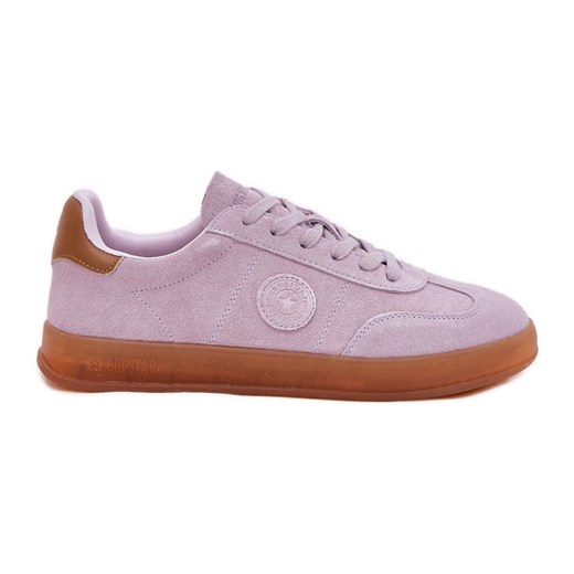 Zamszowe Sneakersy Damskie Big Star RR274850 HI-POLY System Fioletowe ze sklepu ButyModne.pl w kategorii Buty sportowe damskie - zdjęcie 184285337