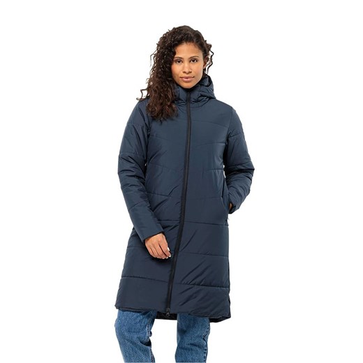 Jack Wolfskin Płaszcz pikowany &quot;Deutzer&quot; w kolorze granatowym ze sklepu Limango Polska w kategorii Płaszcze damskie - zdjęcie 184286946