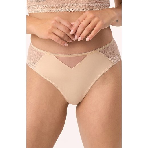 Koronkowe majtki brazyliany beżowe 211, Kolor beżowy, Rozmiar S, Babell ze sklepu Intymna w kategorii Majtki damskie - zdjęcie 184287309