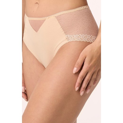 Figi damskie z wysokim stanem beżowe 212, Kolor beżowy, Rozmiar S, Babell ze sklepu Intymna w kategorii Majtki damskie - zdjęcie 184287319