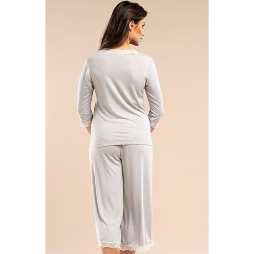 Dwuczęściowa piżama damska The Promise MK 37, Kolor srebrny, Rozmiar S, BELLE REVERIE ze sklepu Intymna w kategorii Piżamy damskie - zdjęcie 184287359