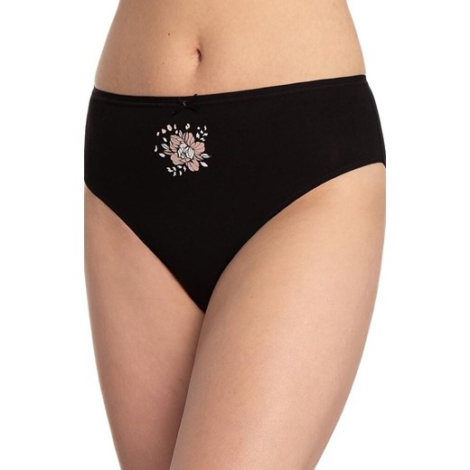3-pack figi damskie bawełniane plus size L-127BI-31, Kolor czarno-beżowy, Rozmiar 2XL, LAMA ze sklepu Intymna w kategorii Majtki damskie - zdjęcie 184287399