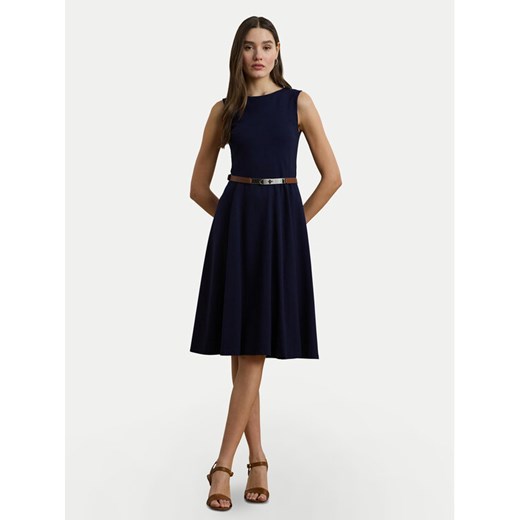 LAUREN RALPH LAUREN Sukienka koktajlowa 200973402001 Granatowy Regular Fit ze sklepu MODIVO w kategorii Sukienki - zdjęcie 184287908