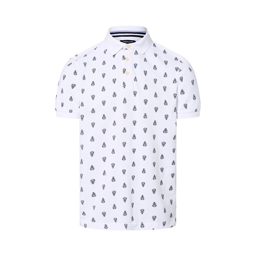 Andrew James Męska koszulka polo Mężczyźni Bawełna biały nadruk ze sklepu vangraaf w kategorii T-shirty męskie - zdjęcie 184288559