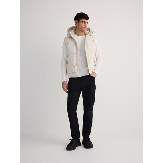 Reserved - Spodnie cargo slim fit - czarny ze sklepu Reserved w kategorii Spodnie męskie - zdjęcie 184289545