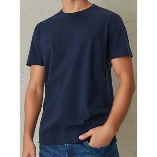 Sinsay - Koszulka w stylu basic - granatowy ze sklepu Sinsay w kategorii T-shirty męskie - zdjęcie 184290316