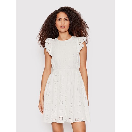 Vero Moda Sukienka letnia Naima 10263155 Biały Regular Fit ze sklepu MODIVO w kategorii Sukienki - zdjęcie 184290517