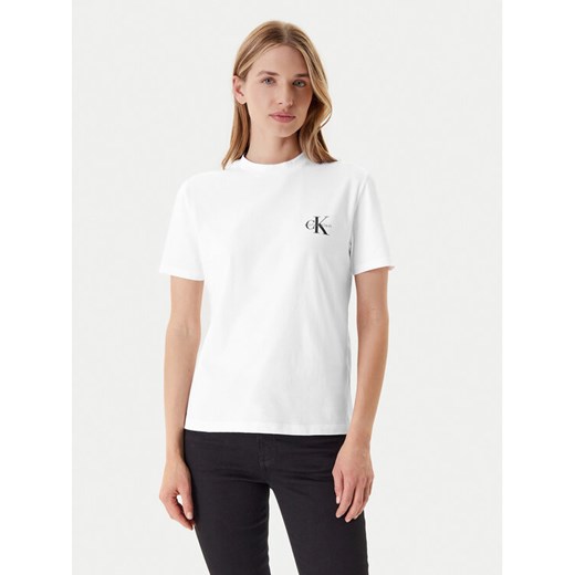 Calvin Klein Jeans Komplet 2 t-shirtów LV047C905G Biały Regular Fit ze sklepu MODIVO w kategorii Bluzki damskie - zdjęcie 184290545