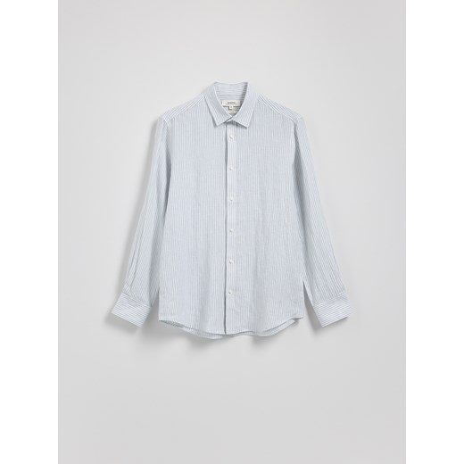 Reserved - Lniana koszula regular fit - jasnoniebieski ze sklepu Reserved w kategorii Koszule męskie - zdjęcie 184291677