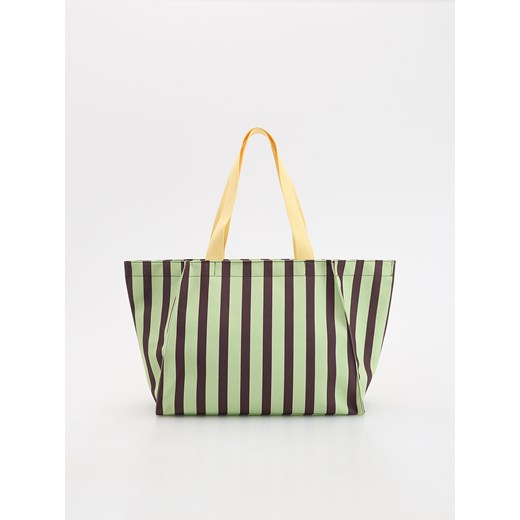 Reserved - Płócienna torebka shopper - wielobarwny ze sklepu Reserved w kategorii Torebki damskie - zdjęcie 184292155