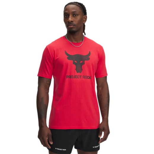 Męska koszulka treningowa Under Armour Project Rock Brahma Bull - czerwona ze sklepu Sportstylestory.com w kategorii T-shirty męskie - zdjęcie 184293759