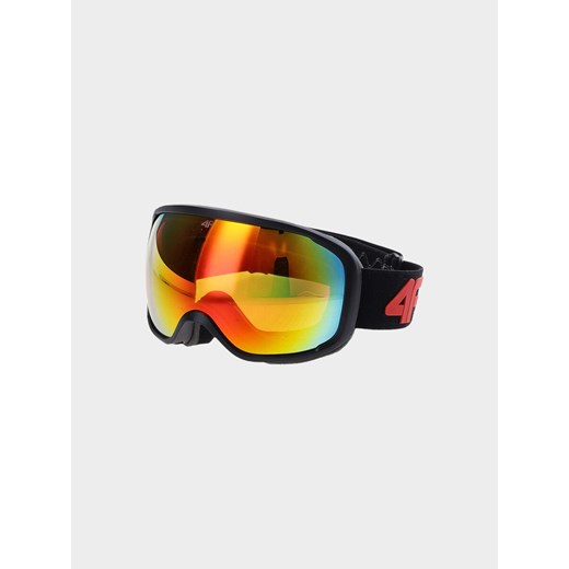 Dziecięce gogle narciarskie z powłoką lustrzaną 4F 4FJWAW24AGOGU042 - czarne ze sklepu Sportstylestory.com w kategorii Okulary przeciwsłoneczne męskie - zdjęcie 184293825