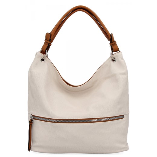 Uniwersalna Torebka Damska XL firmy Hernan HB0386 Beżowa/Ruda ze sklepu PaniTorbalska w kategorii Torby Shopper bag - zdjęcie 184293909