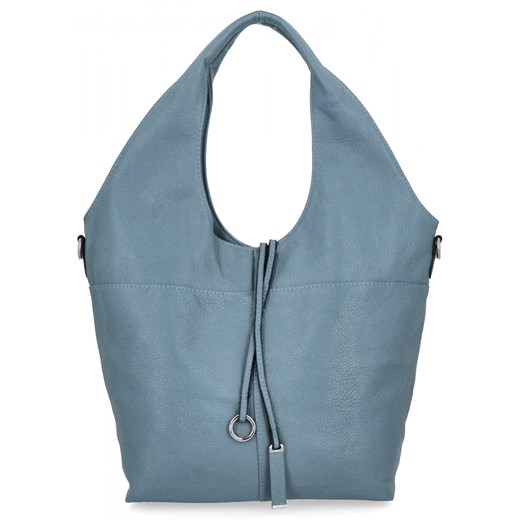 Torebka Damska Shopper Bag firmy Hernan HB0325 Błękitna ze sklepu PaniTorbalska w kategorii Torby Shopper bag - zdjęcie 184293966
