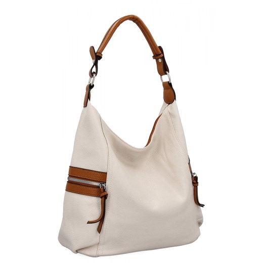 Uniwersalna Torebka Damska firmy Hernan HB0377 Beżowa/Ruda ze sklepu PaniTorbalska w kategorii Torby Shopper bag - zdjęcie 184294236