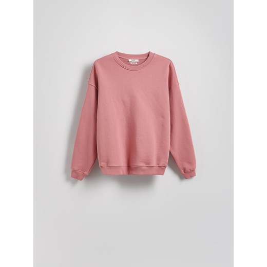 Reserved - Bawełniana bluza - brudny róż ze sklepu Reserved w kategorii Bluzy damskie - zdjęcie 184295009