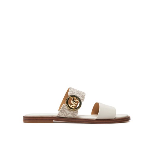 Klapki MICHAEL Michael Kors Vera Sandal 40S4VEFS1B Écru ze sklepu eobuwie.pl w kategorii Klapki damskie - zdjęcie 184295648