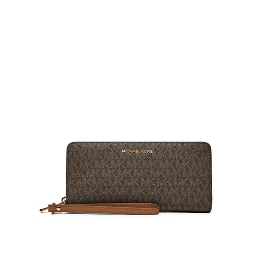 Duży Portfel Damski MICHAEL Michael Kors Jet Set 32F1GJ6E7B Brązowy ze sklepu eobuwie.pl w kategorii Portfele damskie - zdjęcie 184295659