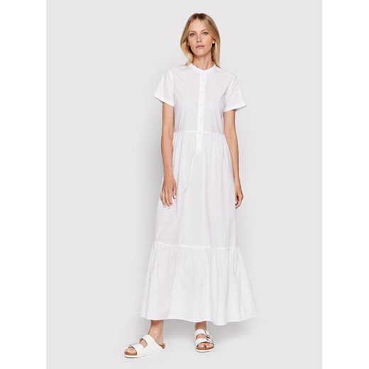 United Colors Of Benetton Sukienka koszulowa 4EW7DV011 Biały Regular Fit ze sklepu MODIVO w kategorii Sukienki - zdjęcie 184295859