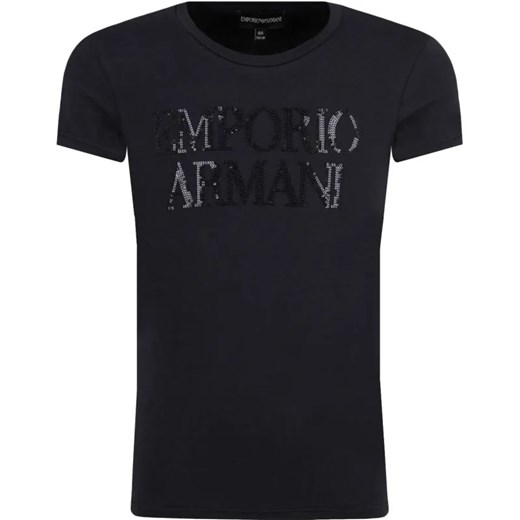 Emporio Armani T-shirt | Regular Fit ze sklepu Gomez Fashion Store w kategorii Bluzki dziewczęce - zdjęcie 184296289