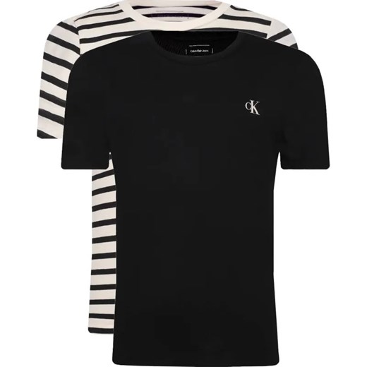 Calvin Klein Jeans T-shirt 2-pack | Slim Fit ze sklepu Gomez Fashion Store w kategorii Bluzki dziewczęce - zdjęcie 184296408