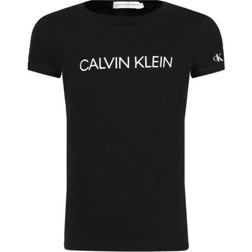 Calvin Klein Jeans T-shirt INSTITUTIONAL | Slim Fit ze sklepu Gomez Fashion Store w kategorii Bluzki dziewczęce - zdjęcie 184296459