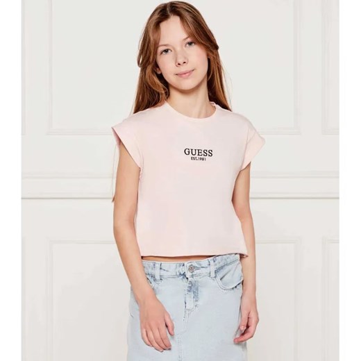 Guess T-shirt | Regular Fit ze sklepu Gomez Fashion Store w kategorii Bluzki dziewczęce - zdjęcie 184296528